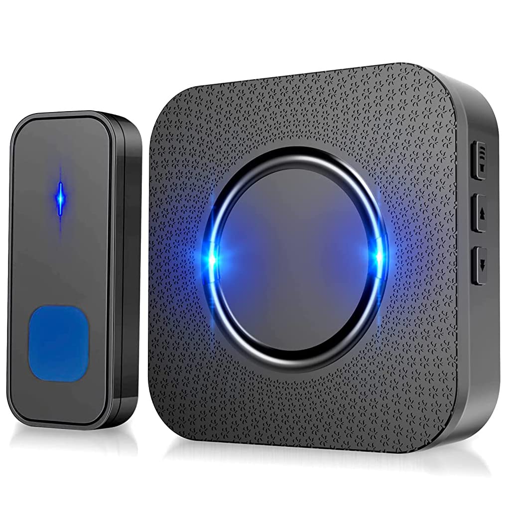 HASTHIP Door Bell for Home Electrical IP55 Long Range Wireless Door Bell Waterproof Ding Dong Bell with Catching Eye Flash Light Smart Door Bells 55 Ringtones and 5 Level Volume 100dB MAX HASTHIP Door Bell for Home Electrical IP55 Long Range Wireless Door Bell Waterproof Ding Dong Bell with Catching Eye Flash Light Smart Door Bells 55 Ringtones and 5 Level Volume 100dB MAX